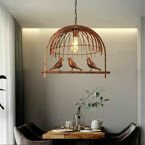 Modern Retro Industrial Bird Cage Hanging Pendant Light E26