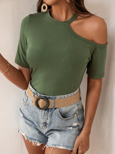 Cold-Shoulder Tee Shirt