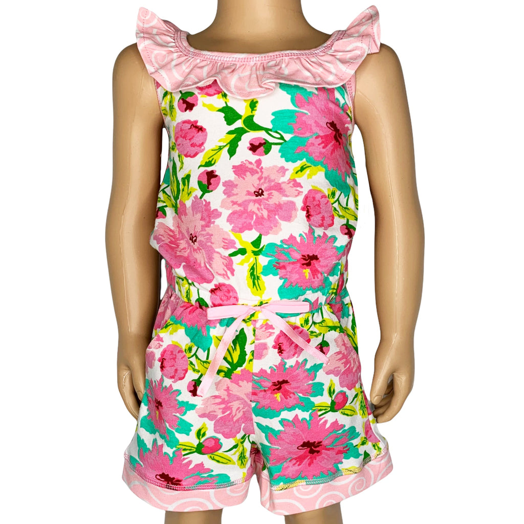 Little & Big Girls Jumpsuit Shabby Chic Floral Spring Summer Romper - 99fab 