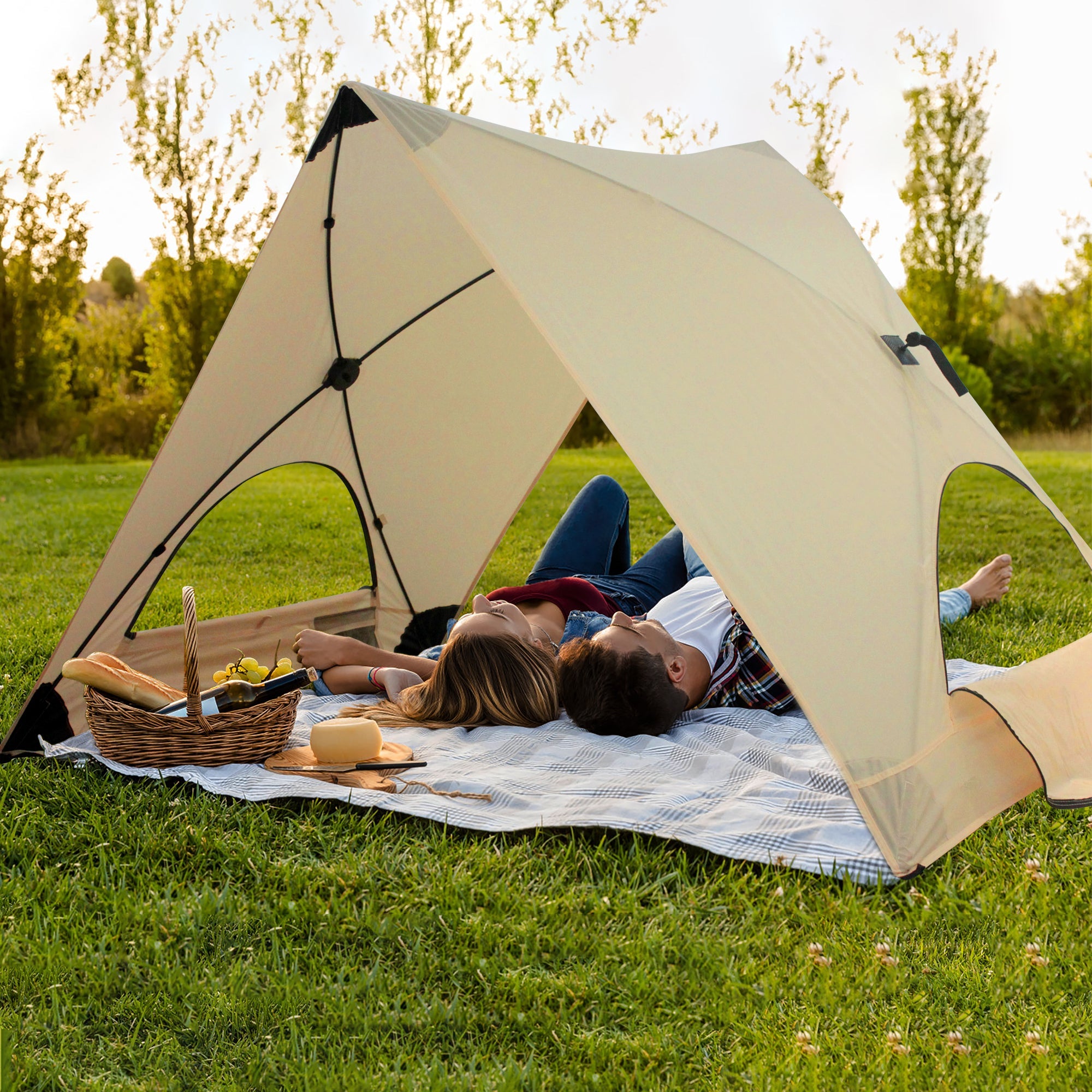 Folding Canopy Tent: UPF 50+ Protection