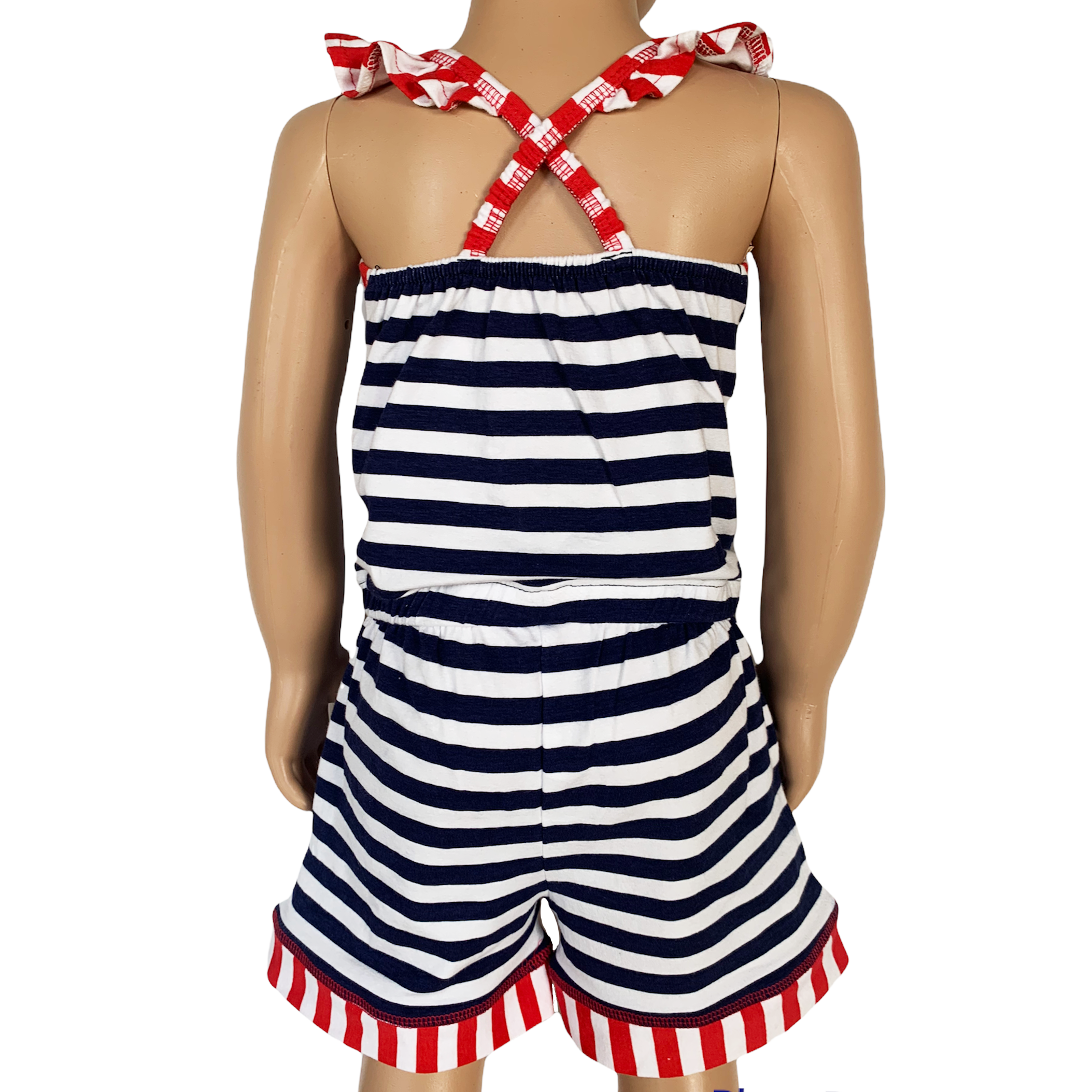 Little Big Girls Anchors Away Nautical Jumpsuit Summer Boutique Clothing