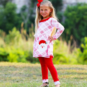 Girls Boutique Santa Holiday Christmas Holiday Clothing Set Outfit