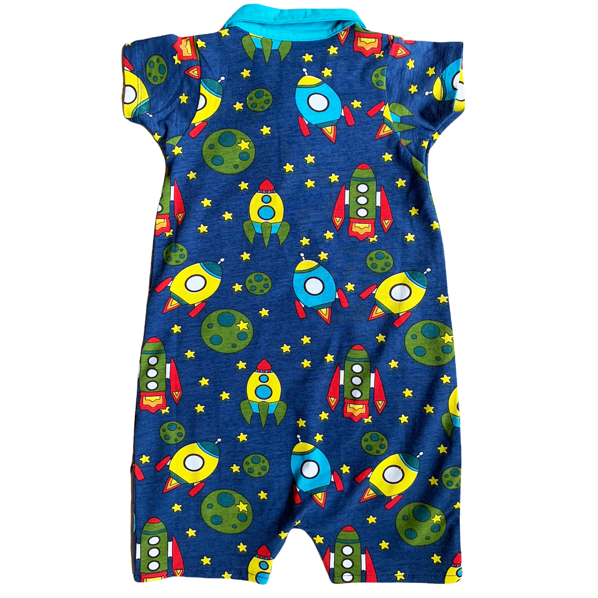 Spaceship short sleeve Collar Baby/Toddler Boys Romper