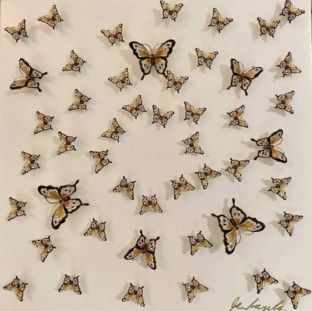 Butterflies in Perfect Harmony Wall Art White - 99fab 