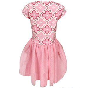 Girls Dress Pink Tulle & Pink Arabesque Easter Party Dress