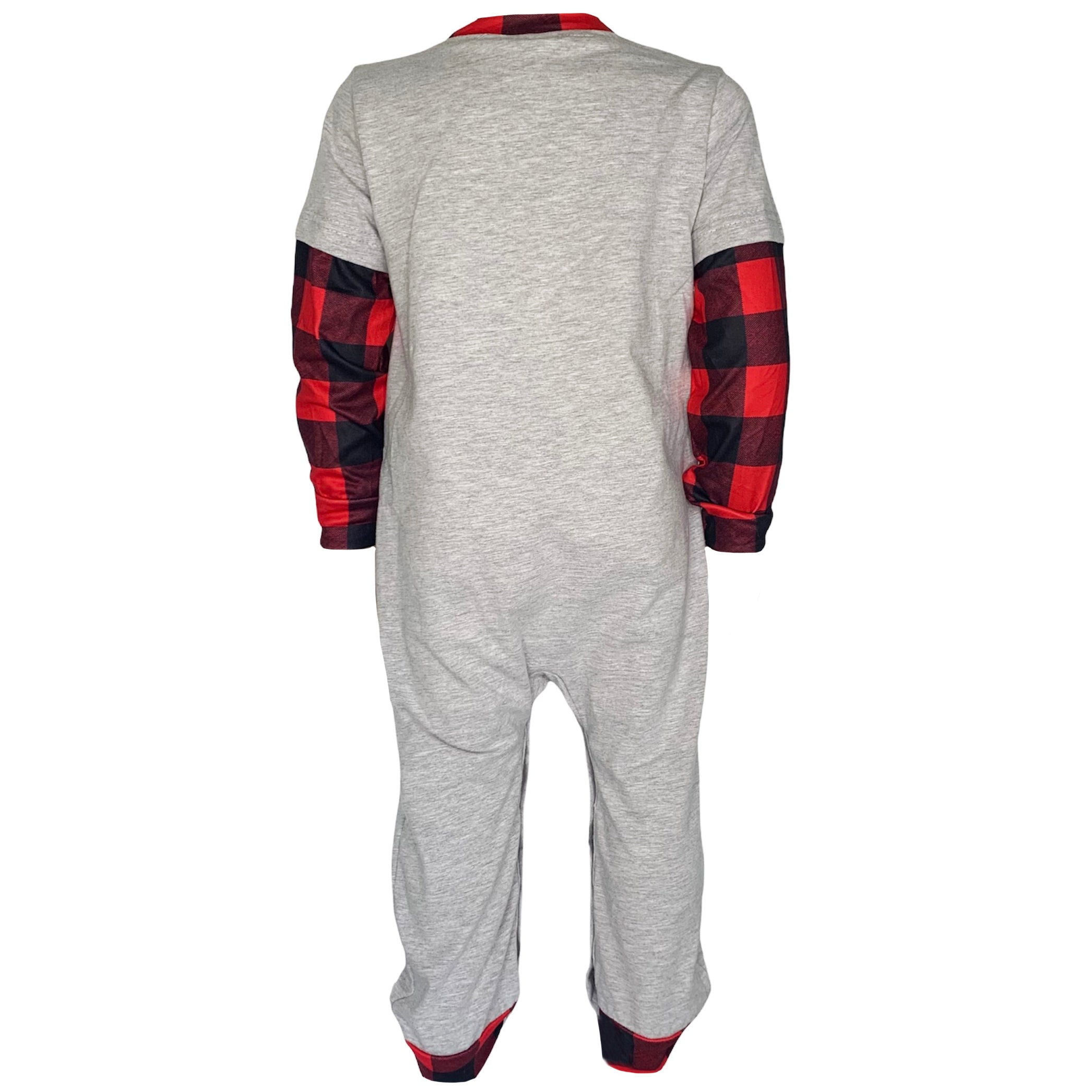 Ltd Baby Boys Holiday Christmas Reindeer Plaid Cotton Romper