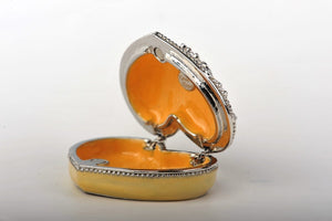 Yellow Heart Shaped Trinket Box-7