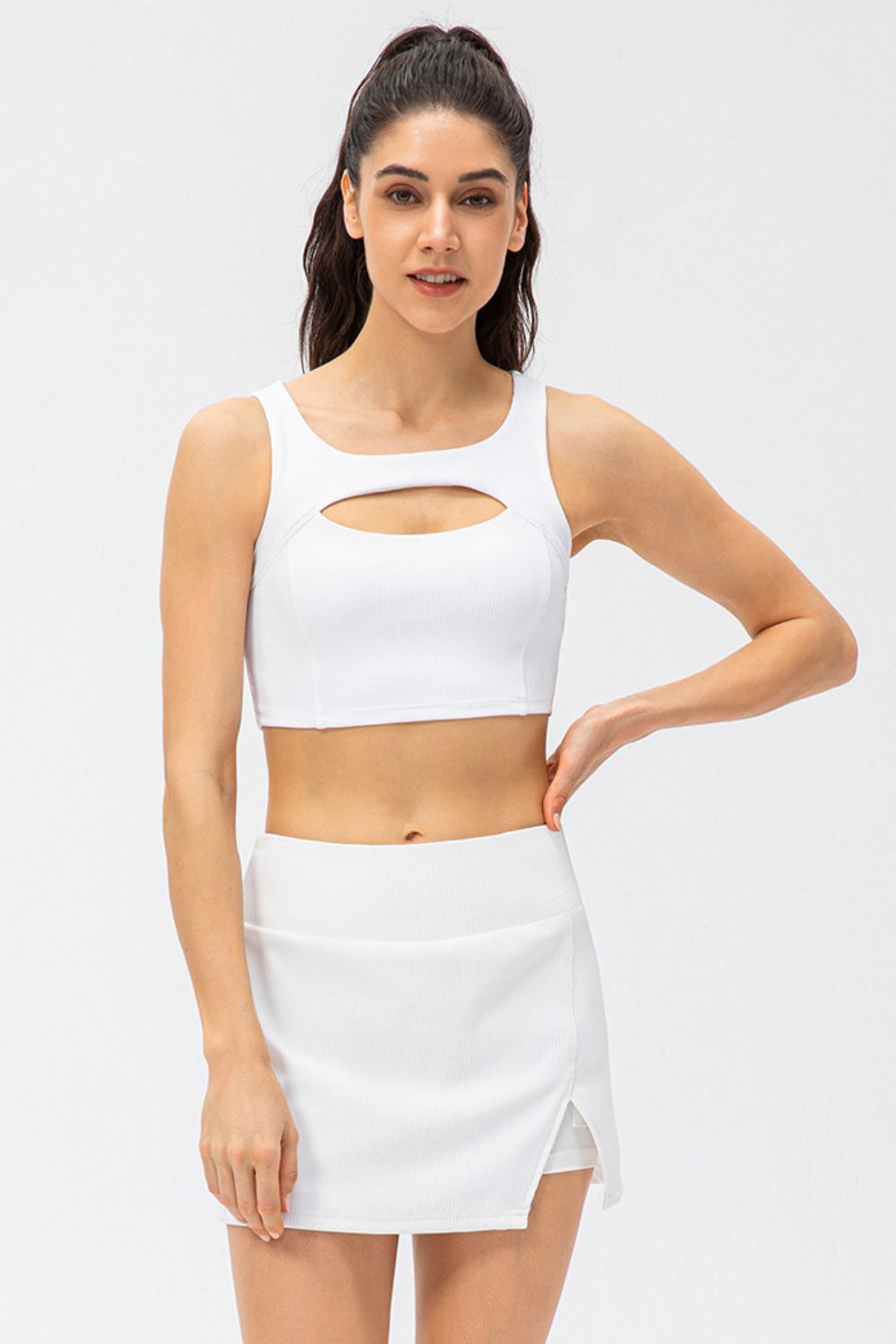 Cutout Detail Sports Bra