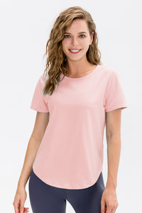 Curved Hem Athletic T-Shirt