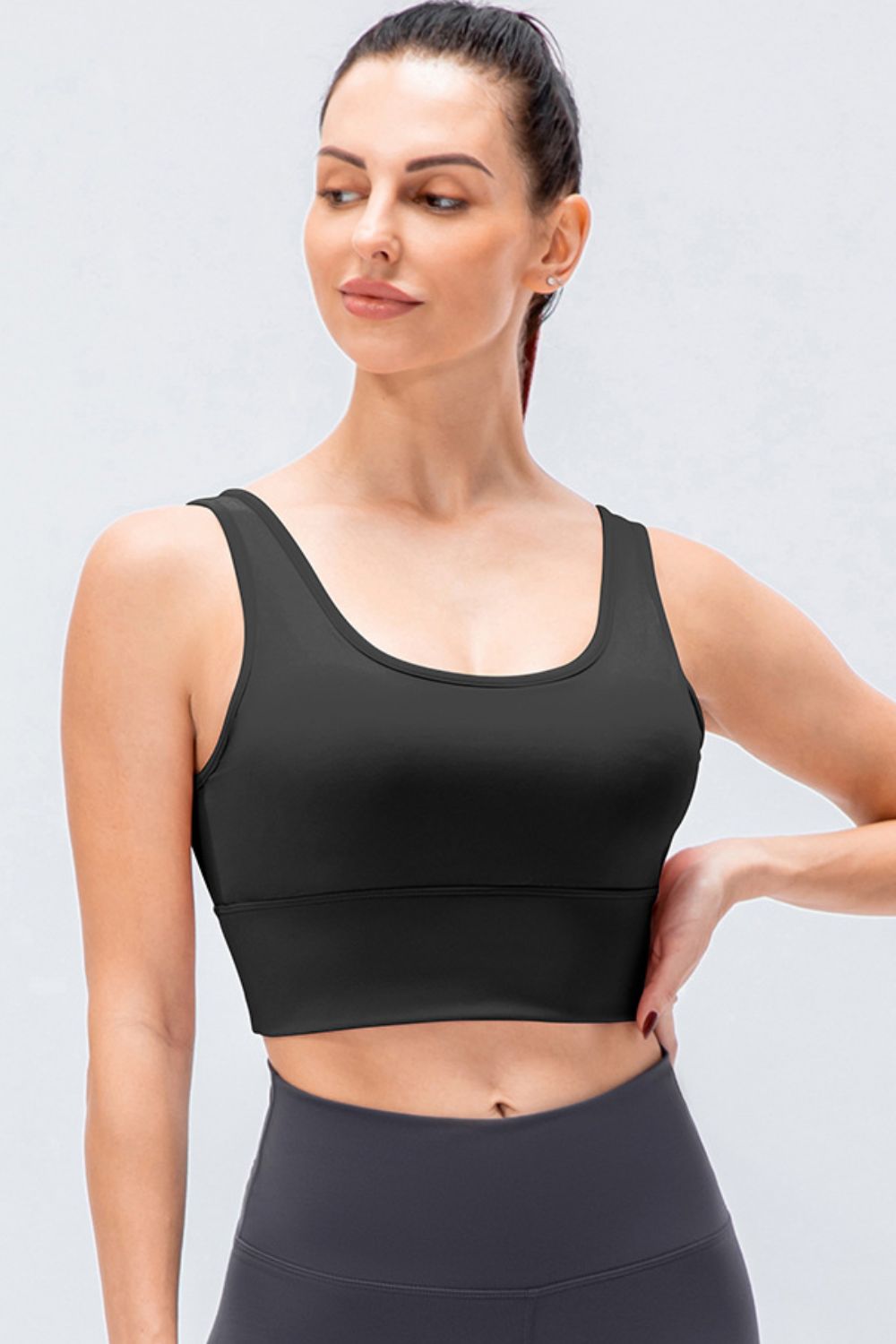 Reversible Cropped Surplice Yoga Tank