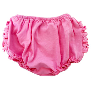 Baby & Toddler Girls Pink Knit Ruffled Butt Bloomer Diaper Cover