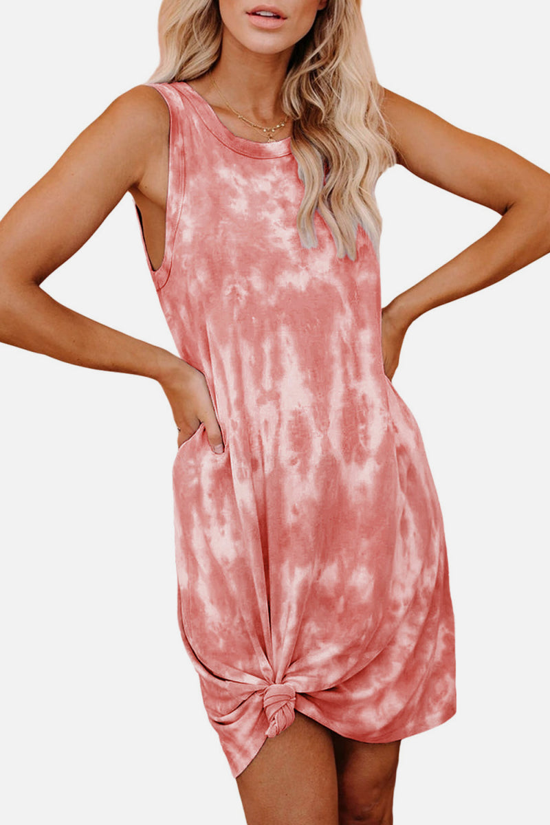 Tie Dye Knit Tank Dress - 99fab 