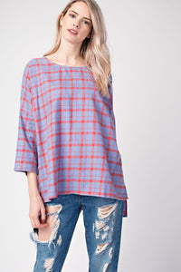 Boxy Plaid Top