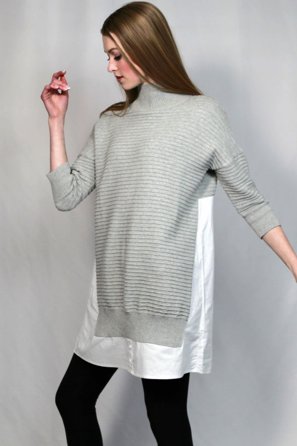 Mix Shirt Knit Jumper