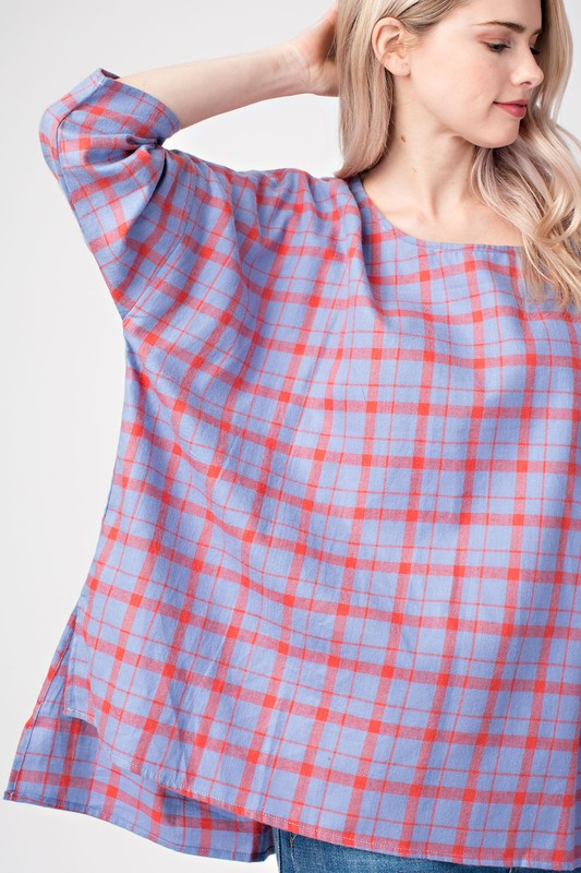 Boxy Plaid Top