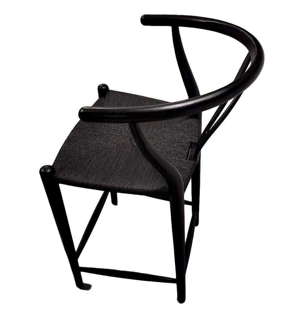 Dagmar Counter Stool - Black & Black Cord