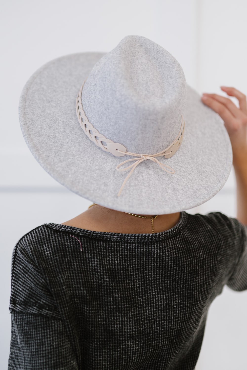 Fame Trendsetter Braided Strap Felt Fedora