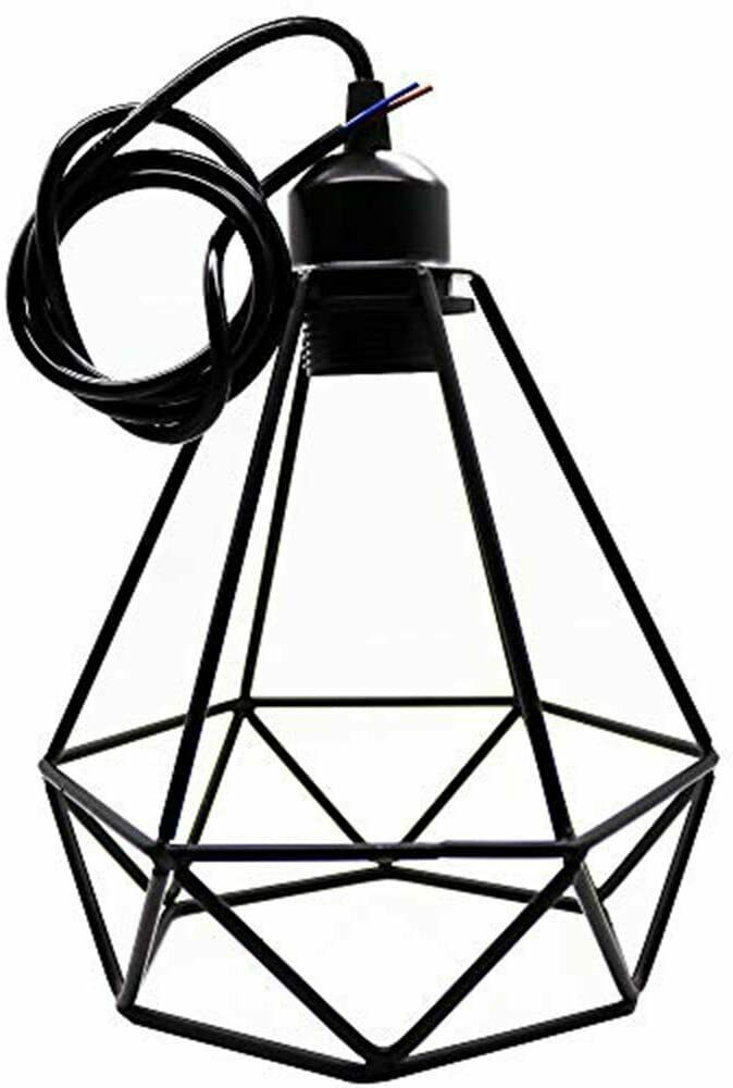 Black Diamond Short Holder Rectangle Base Pendant Light~1179