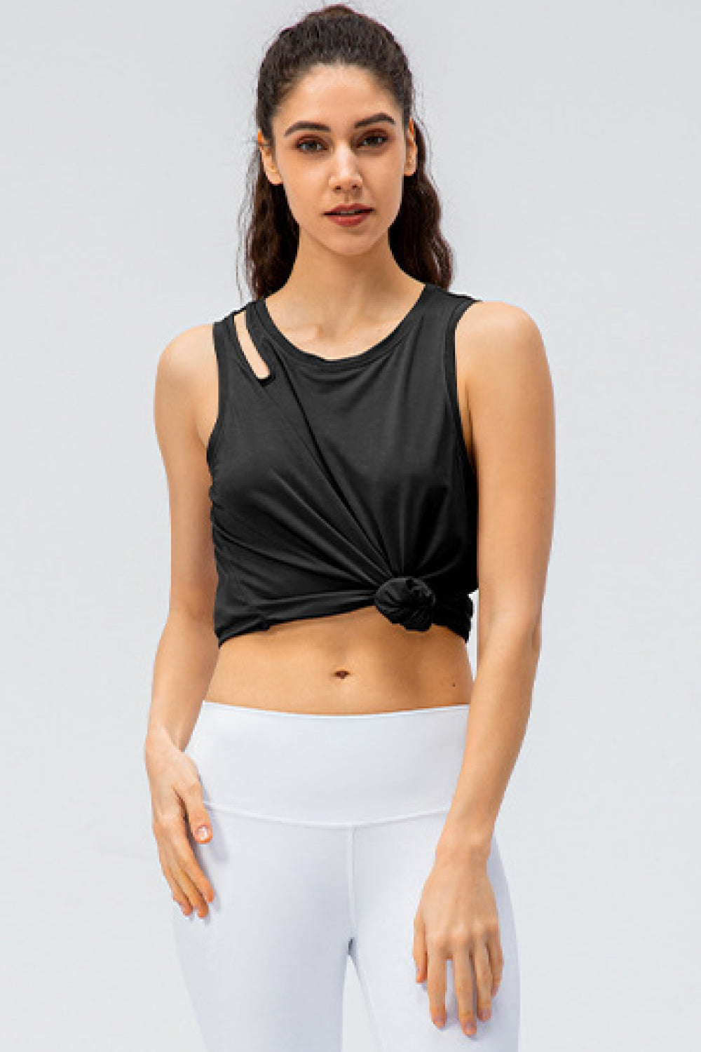 Cutout Side Slit Athletic Tank