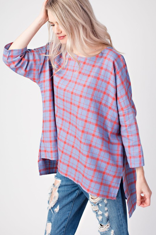 Boxy Plaid Top