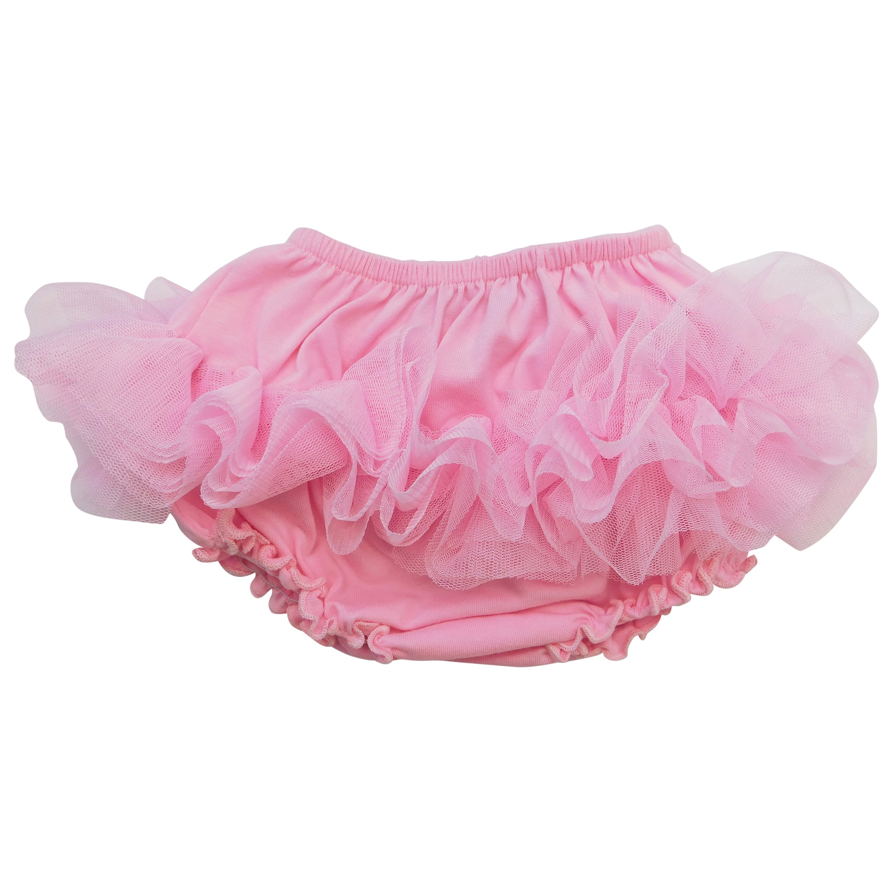 Girls Pink Tutu Ruffled Butt Bloomer Baby/Toddler Diaper Cover