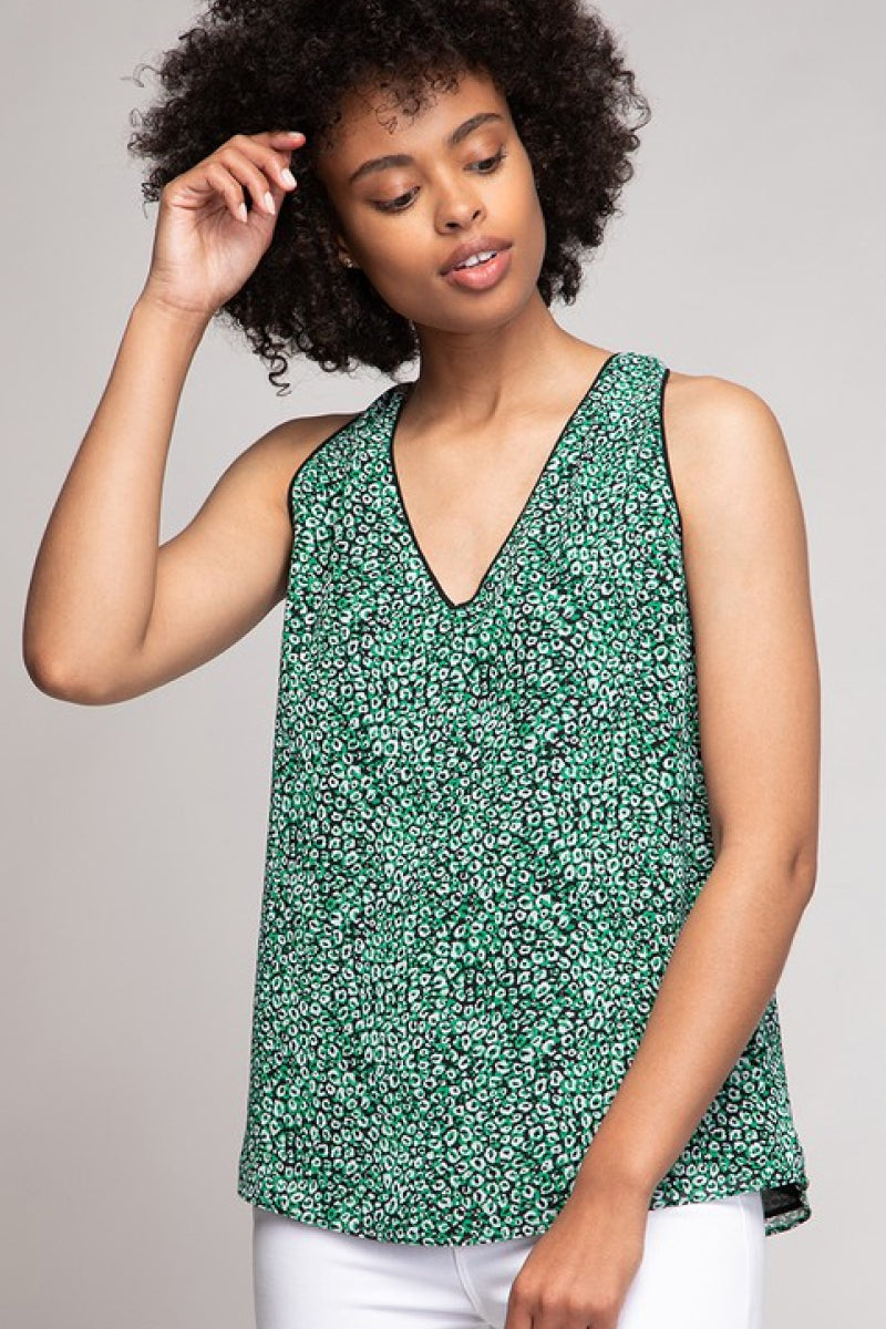 Coffee Bean Printed Tank Top