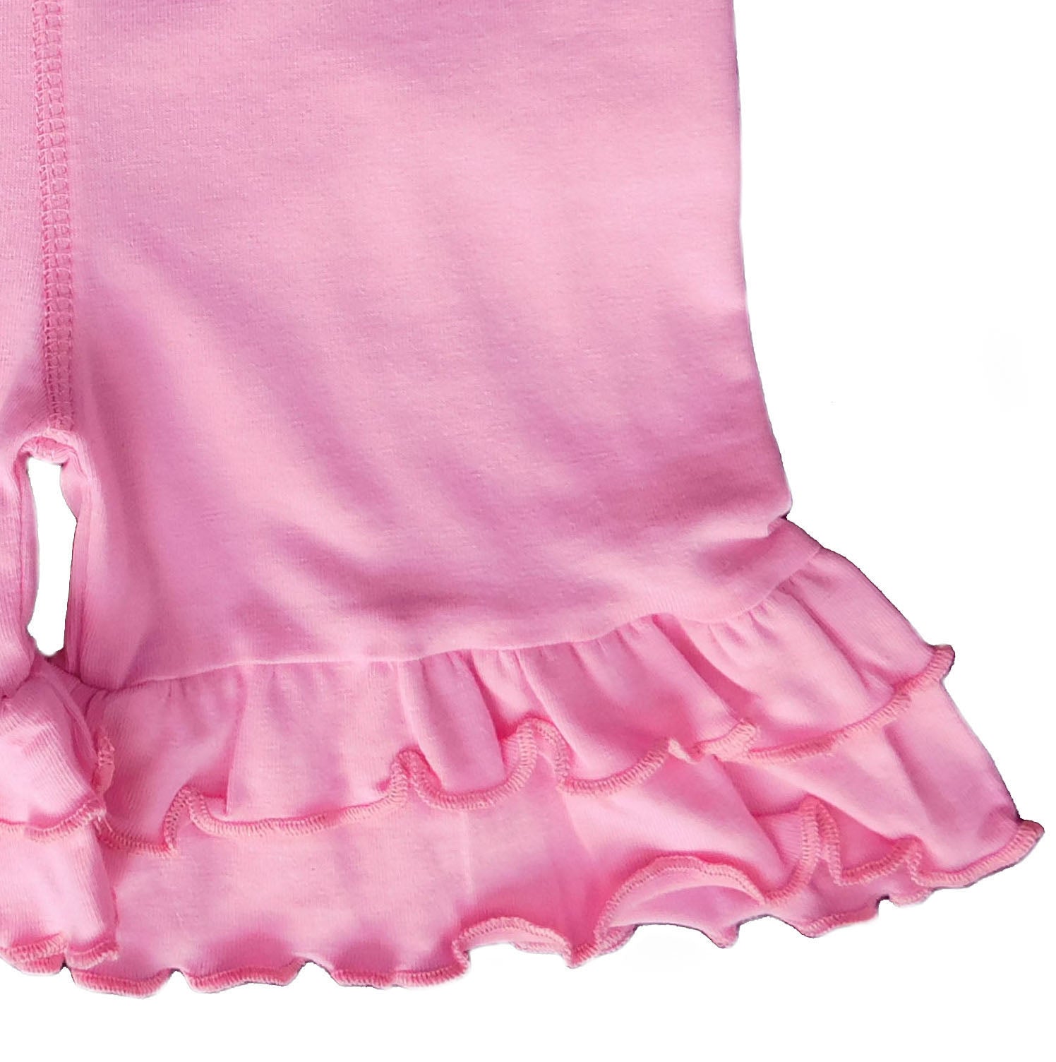 Little/Big Girls Pink Stretch Cotton Knit Ruffled Shorts 4-5T 6-6X 7-8