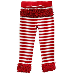 Baby Toddler Big Girls Boutique Red Ruffle Butt Leggings