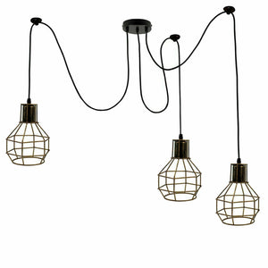 Spider Light Industrial Pendant Light Cage E26 Vintage Chandelier~1562-6