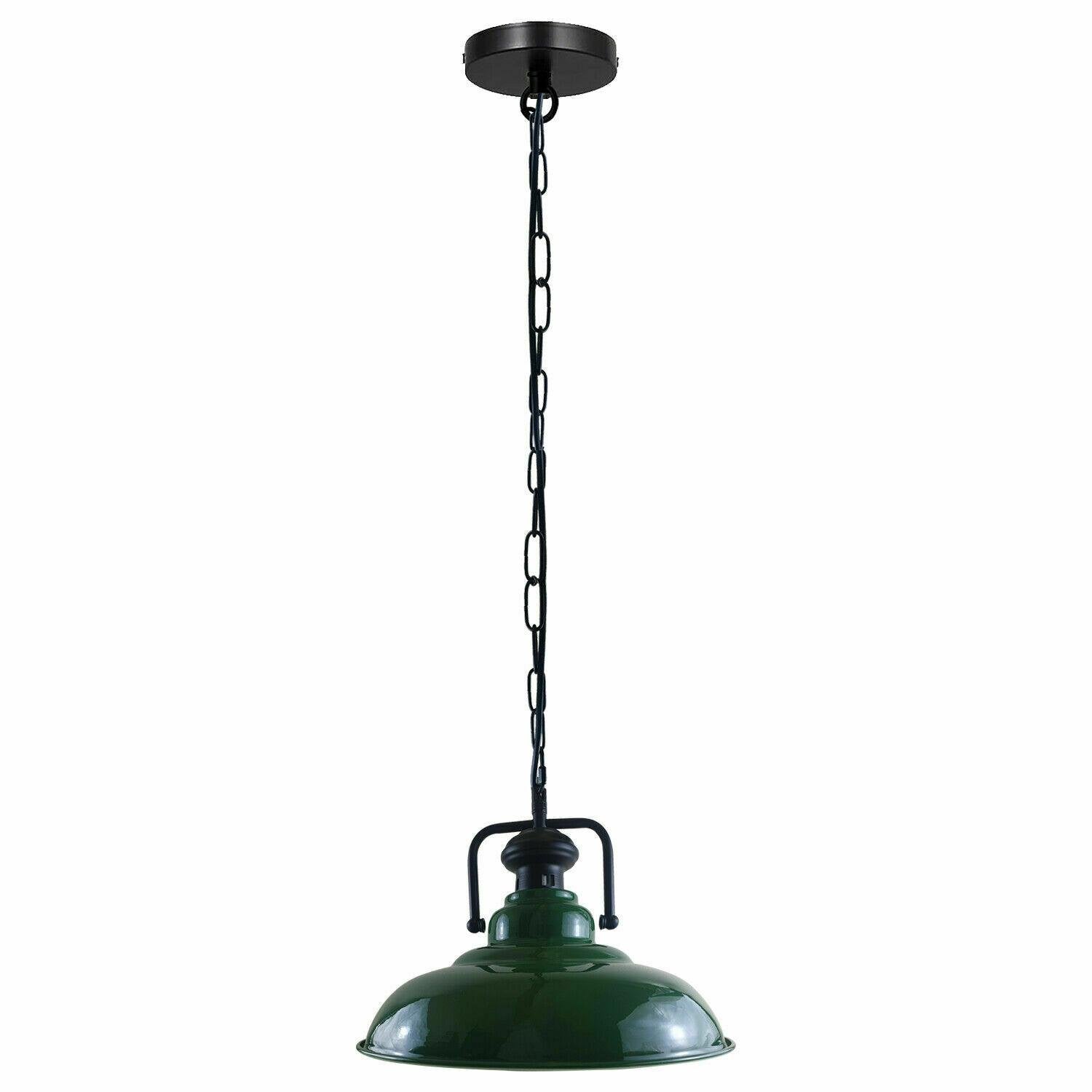 Vintage Pendant Ceiling Shade with chain Industrial Light Retro Metal Lamp~1546