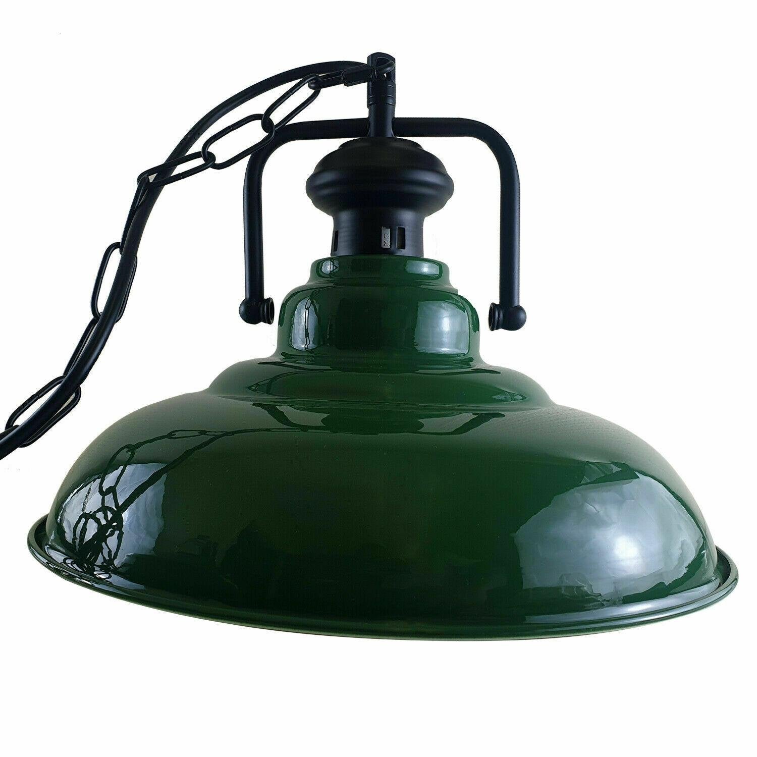 Vintage Pendant Ceiling Shade with chain Industrial Light Retro Metal Lamp~1546