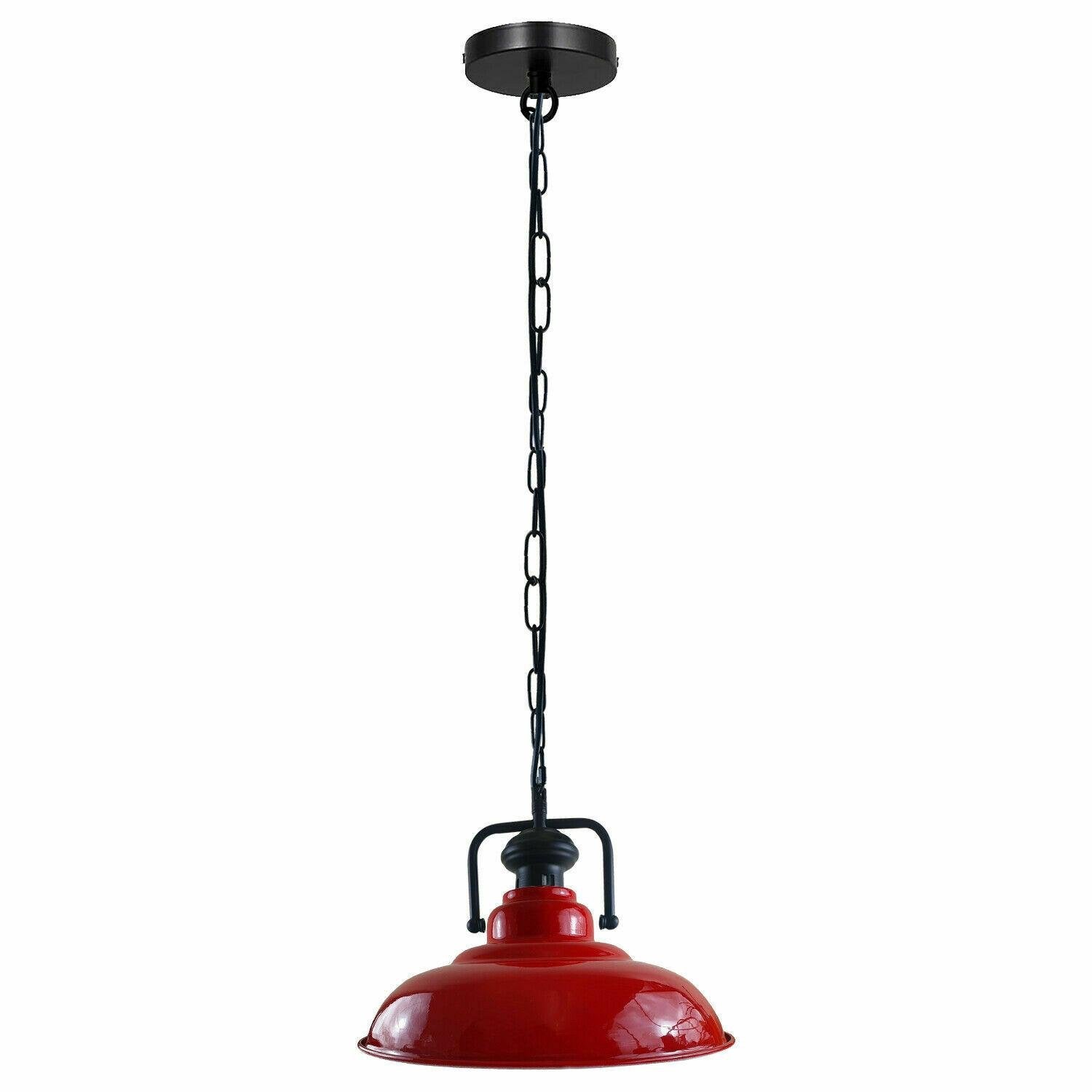 Vintage Pendant Ceiling Shade with chain Industrial Light Retro Metal Lamp~1546