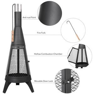 47.2" Cast Iron Chiminea-5