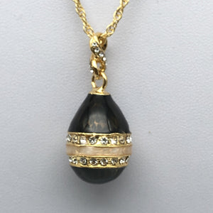 Black Egg Pendant Necklace