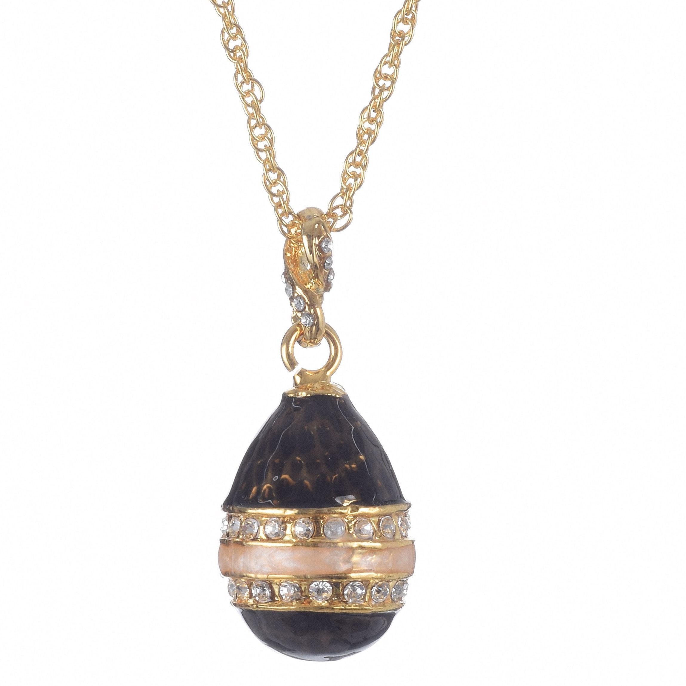 Black Egg Pendant Necklace