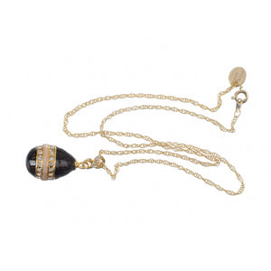 Black Egg Pendant Necklace