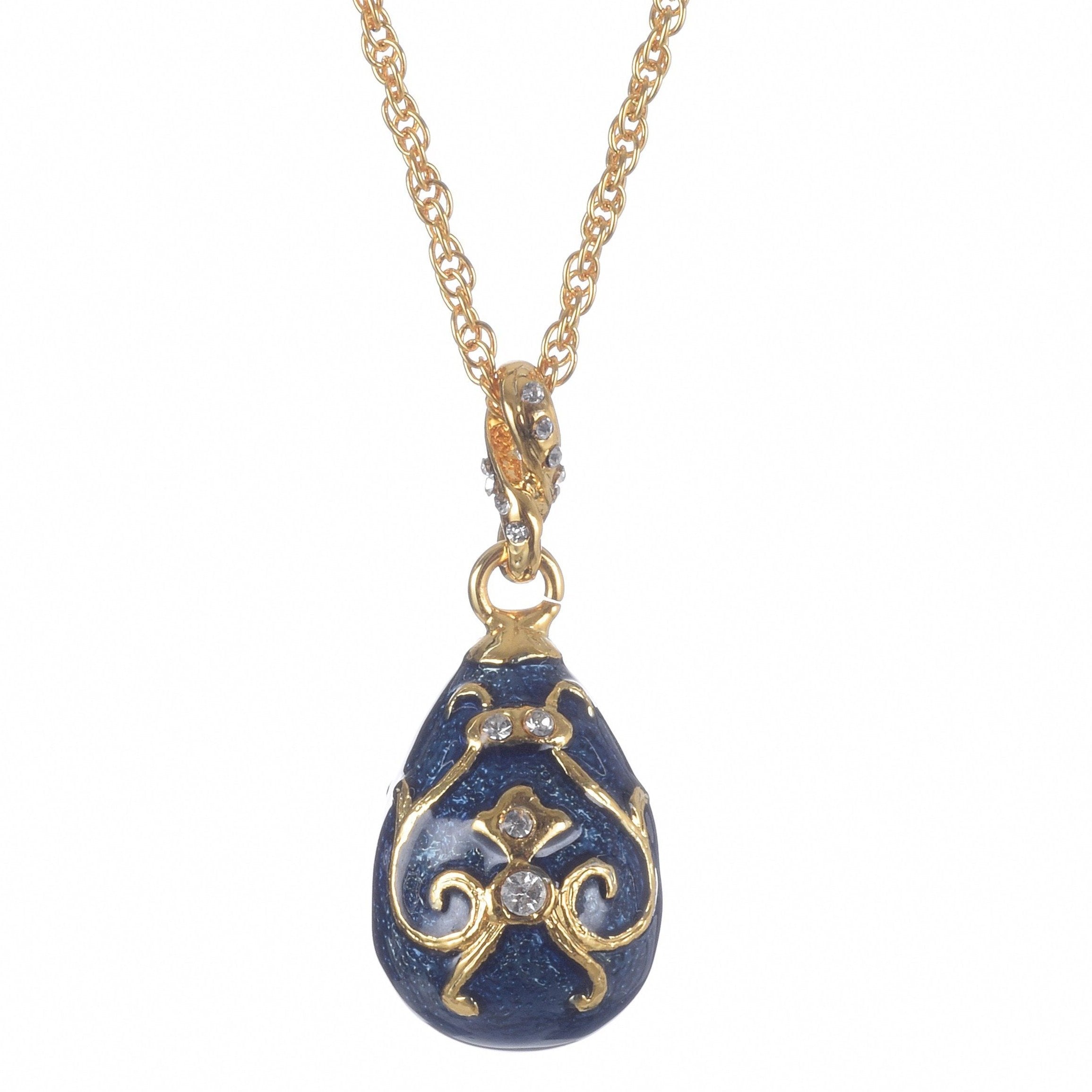 Blue Egg Pendant Necklace