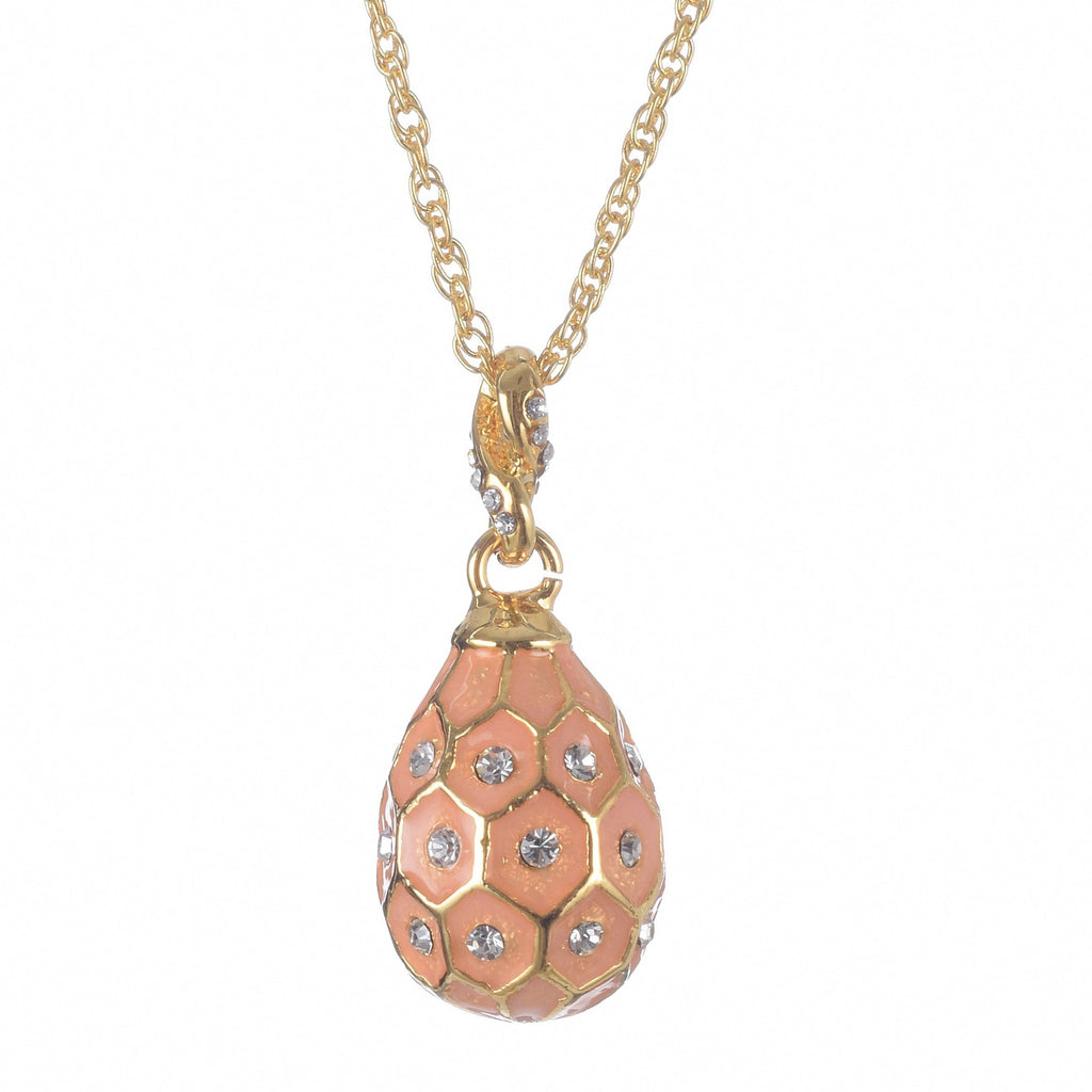 Pink Egg Pendant Gold Necklace - 99fab 
