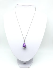 Purple Egg Pendant Necklace