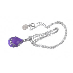 Purple Egg Pendant Necklace