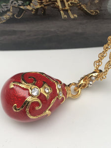 Red Egg Pendant Necklace