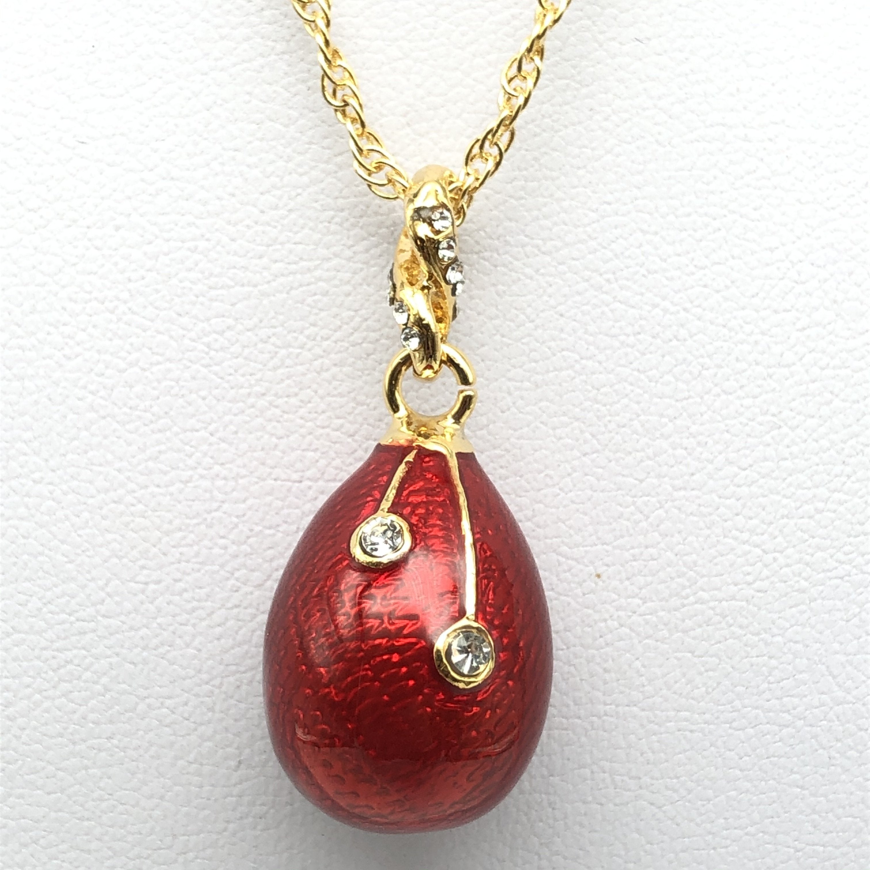 Red Egg Pendant Necklace