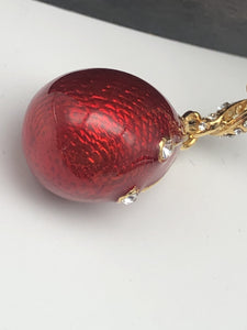 Red Egg Pendant Necklace