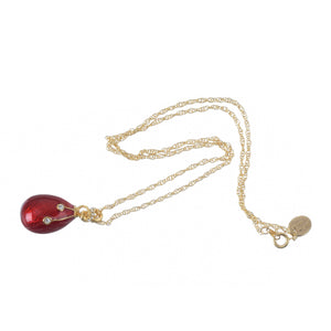 Red Egg Pendant Necklace