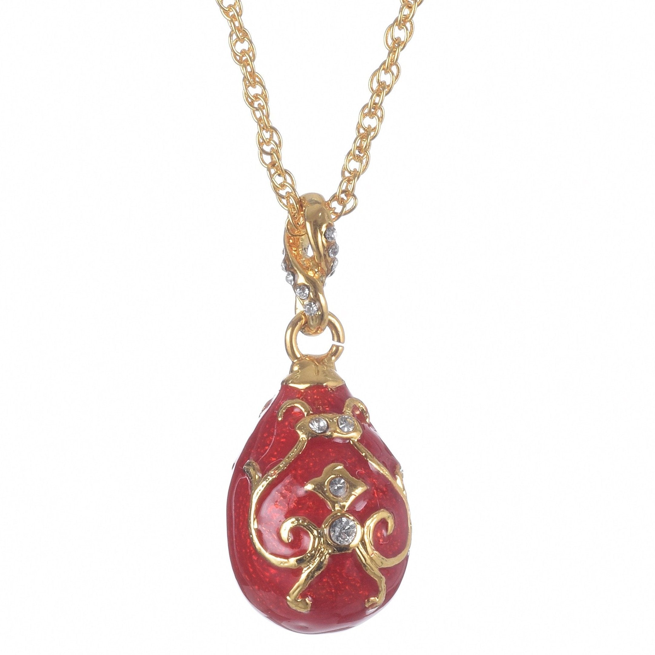 Red Egg Pendant Necklace