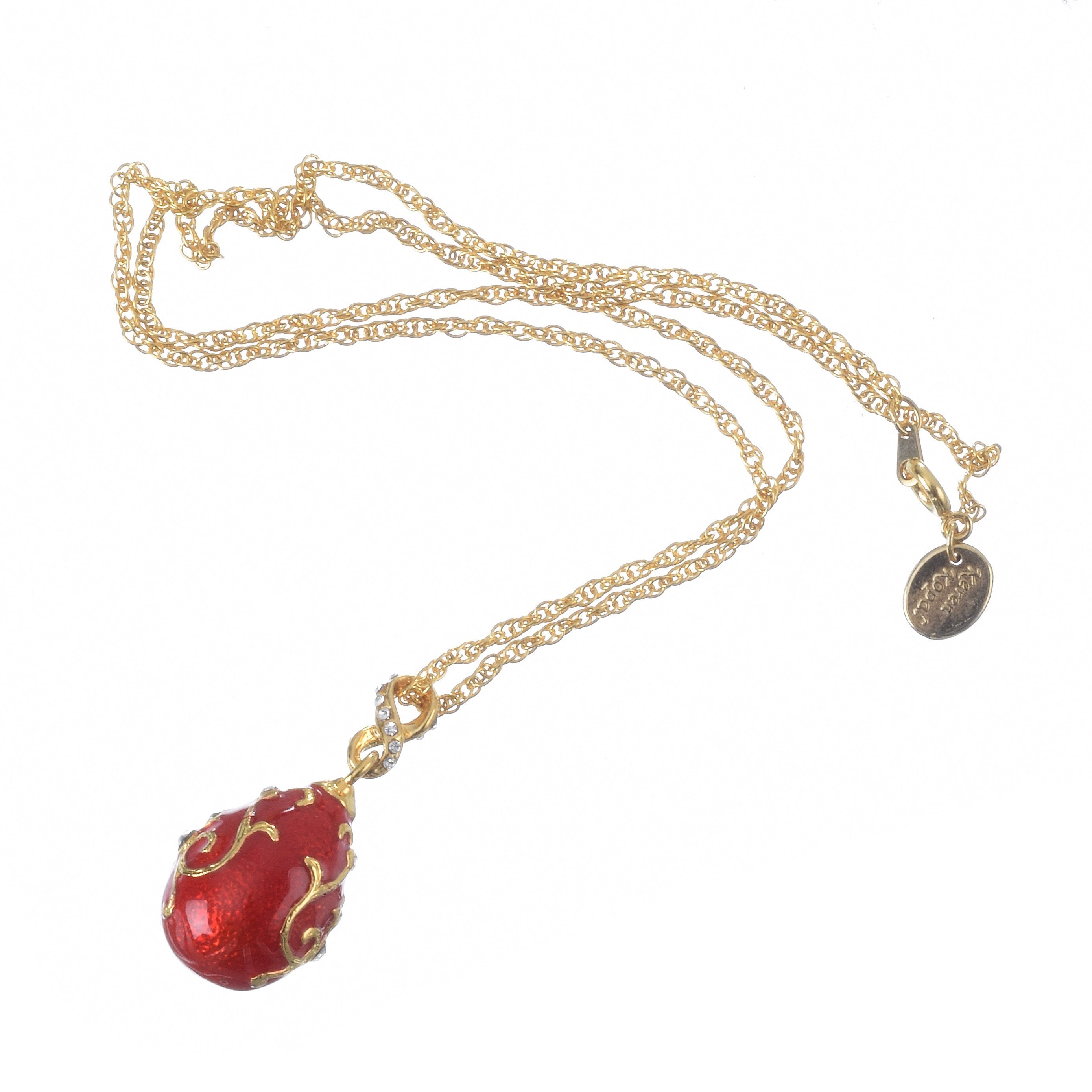 Red Egg Pendant Necklace