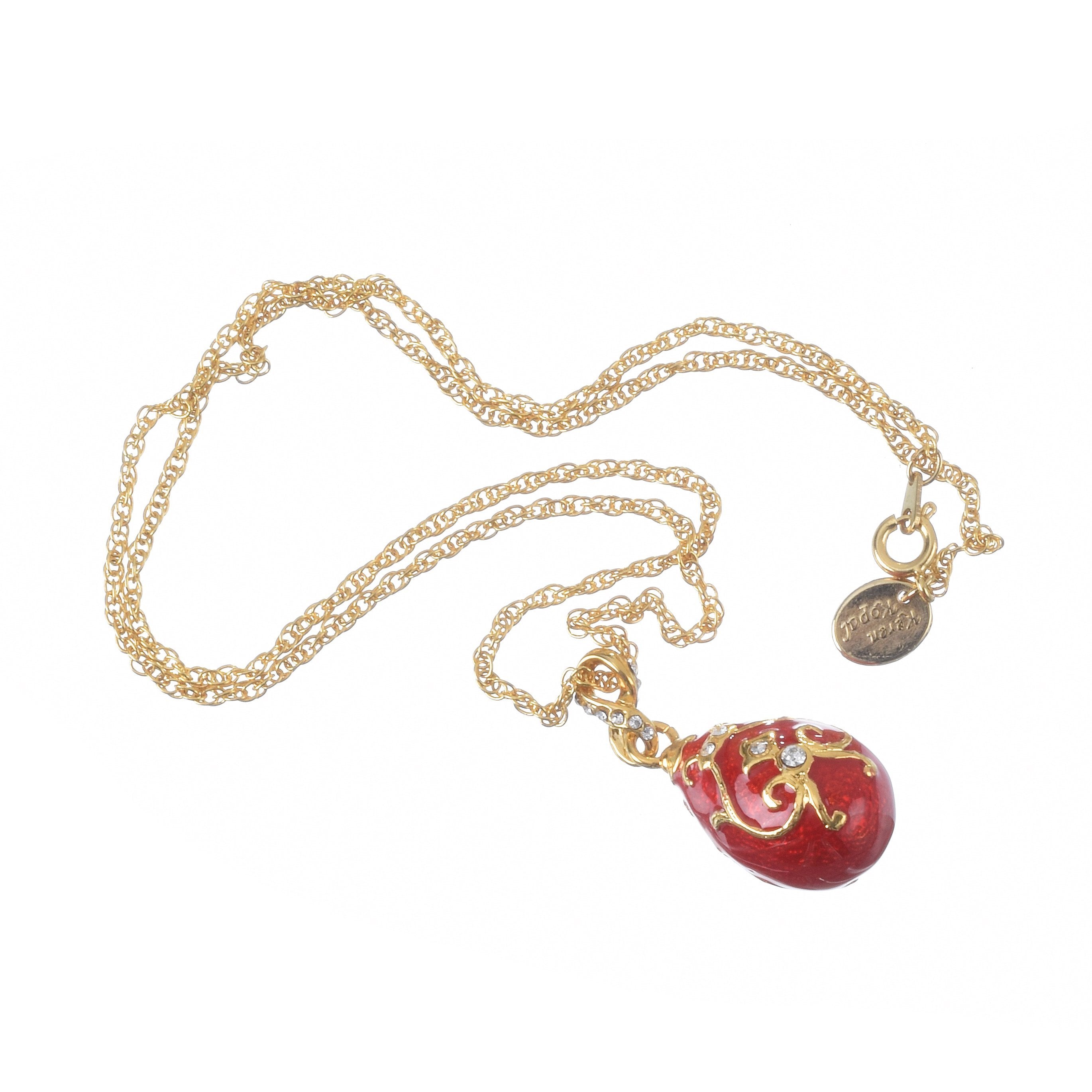 Red Egg Pendant Necklace