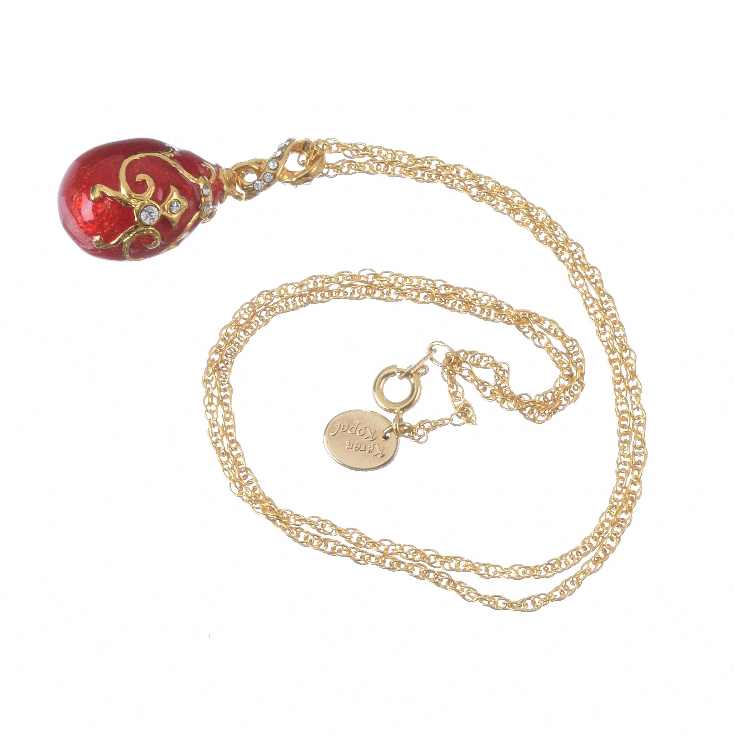 Red Egg Pendant Necklace