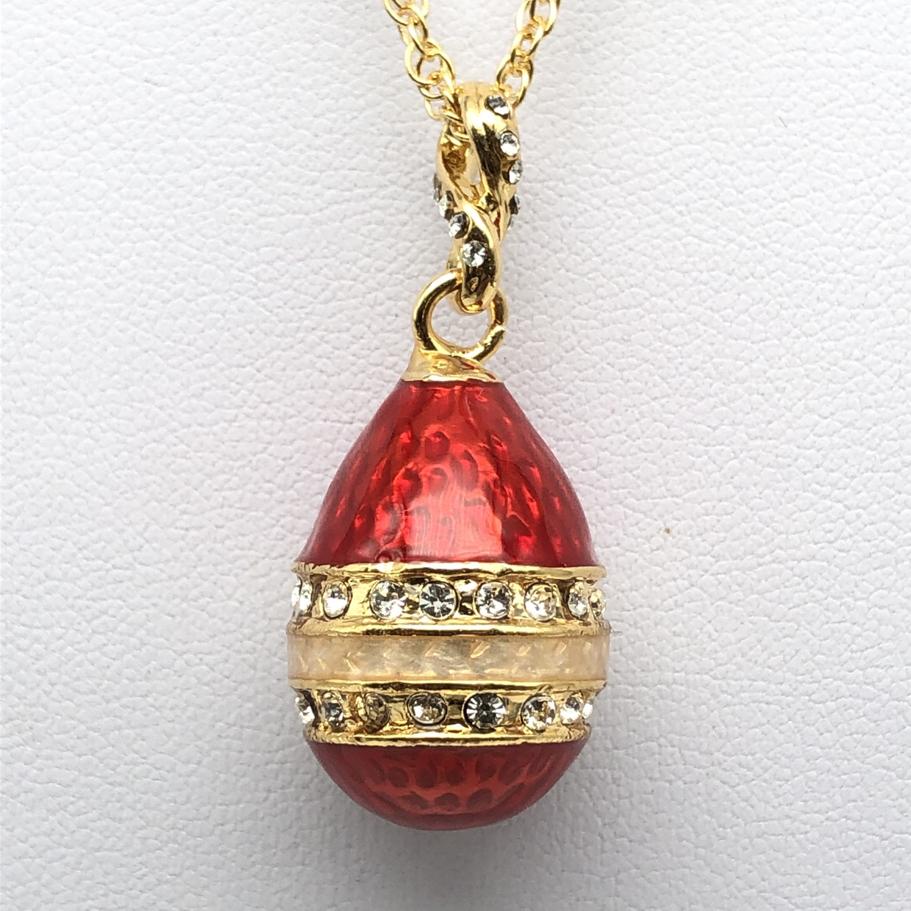 Red Egg Pendant Necklace