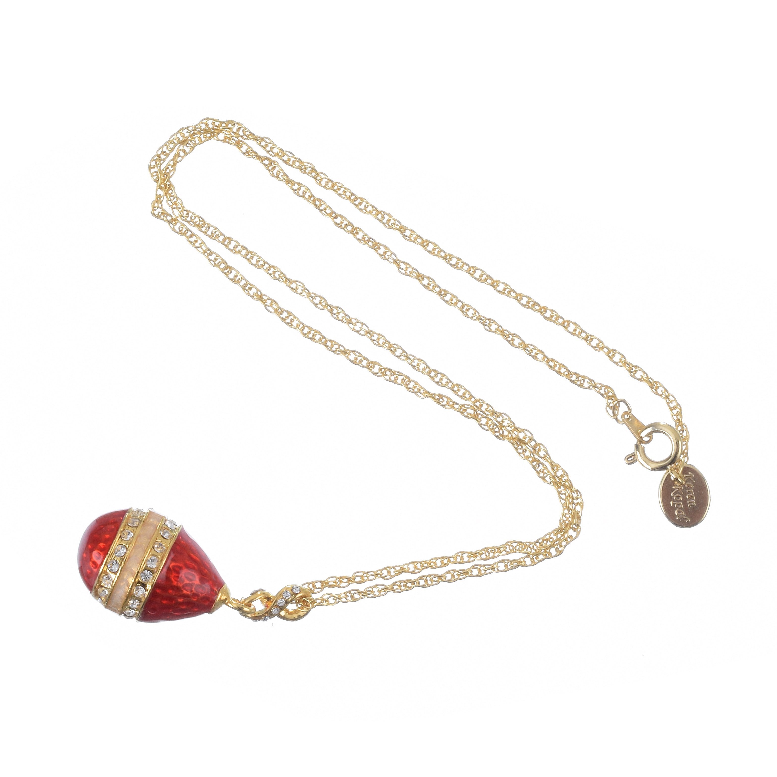 Red Egg Pendant Necklace